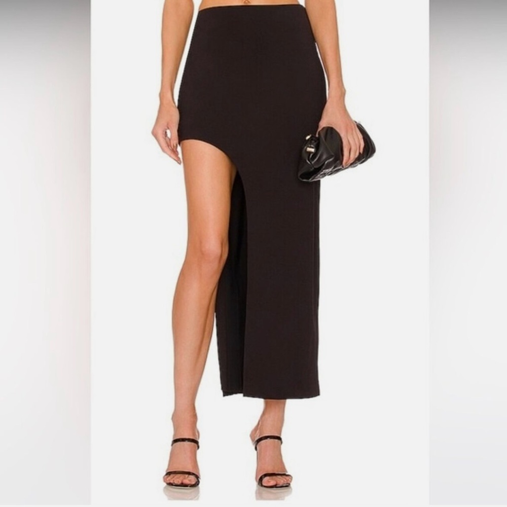 NBD Lorelei Maxi Skirt w/Slit - Black & New with Tags! (Sold out on Revolve)